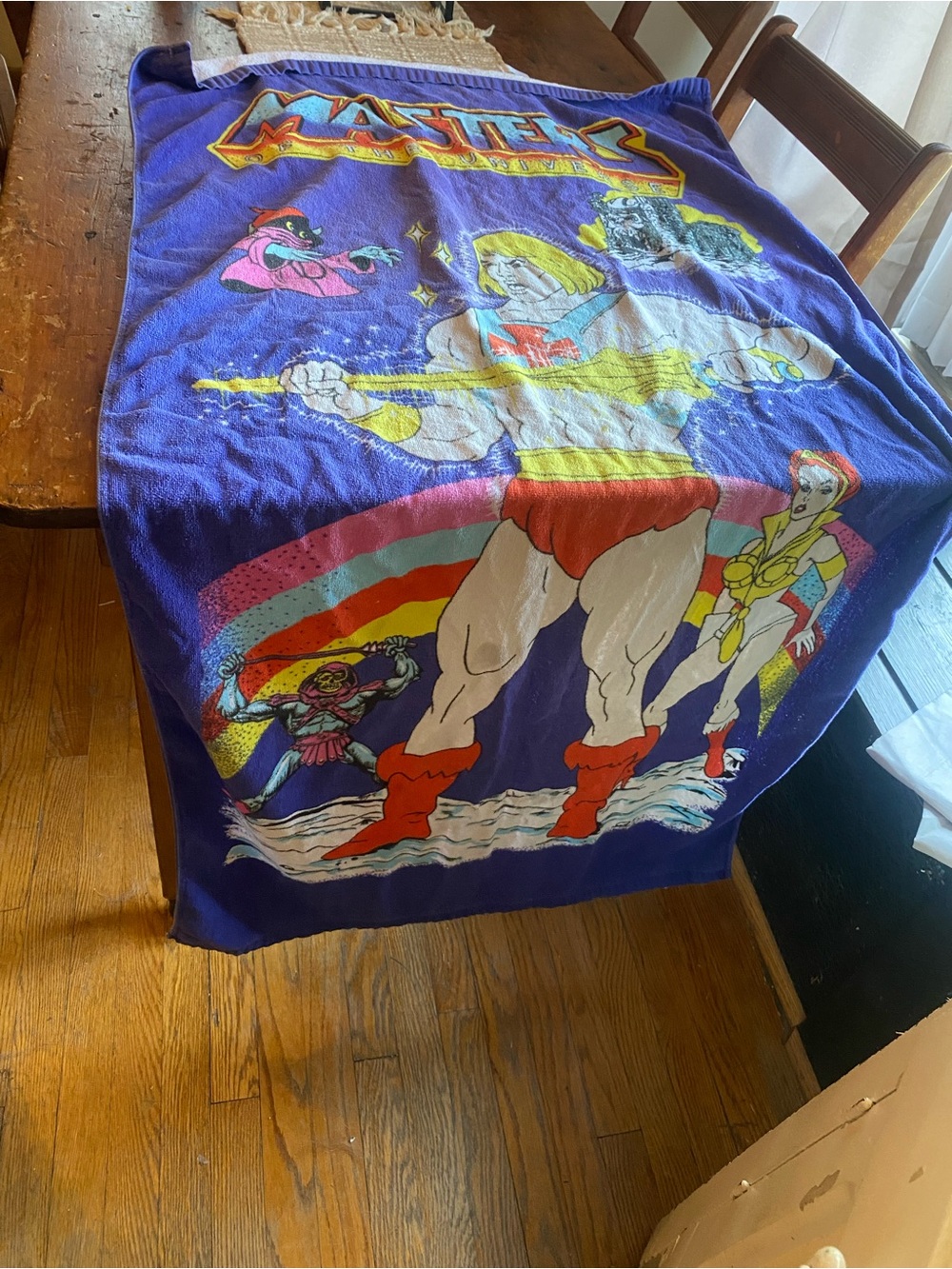 Masters of the Universe Purple Graphic Throw Blanket